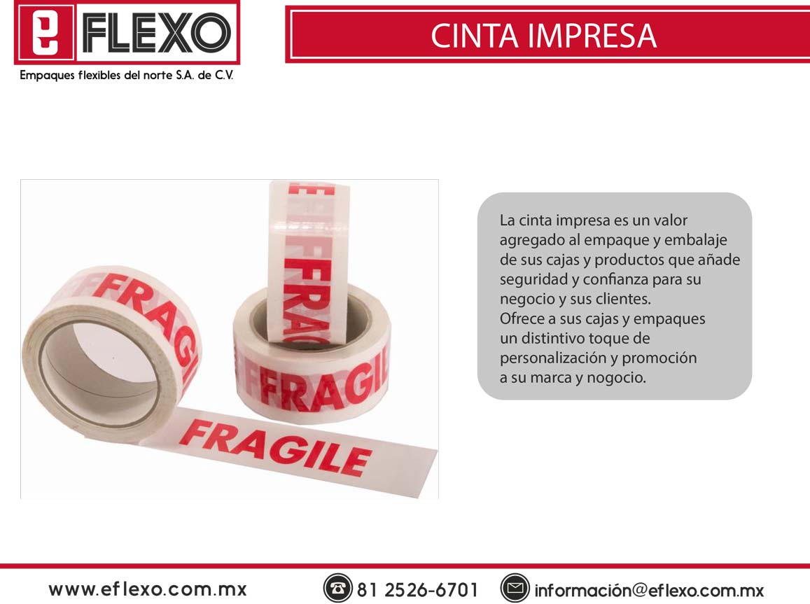 Cinta impresa para empaque
